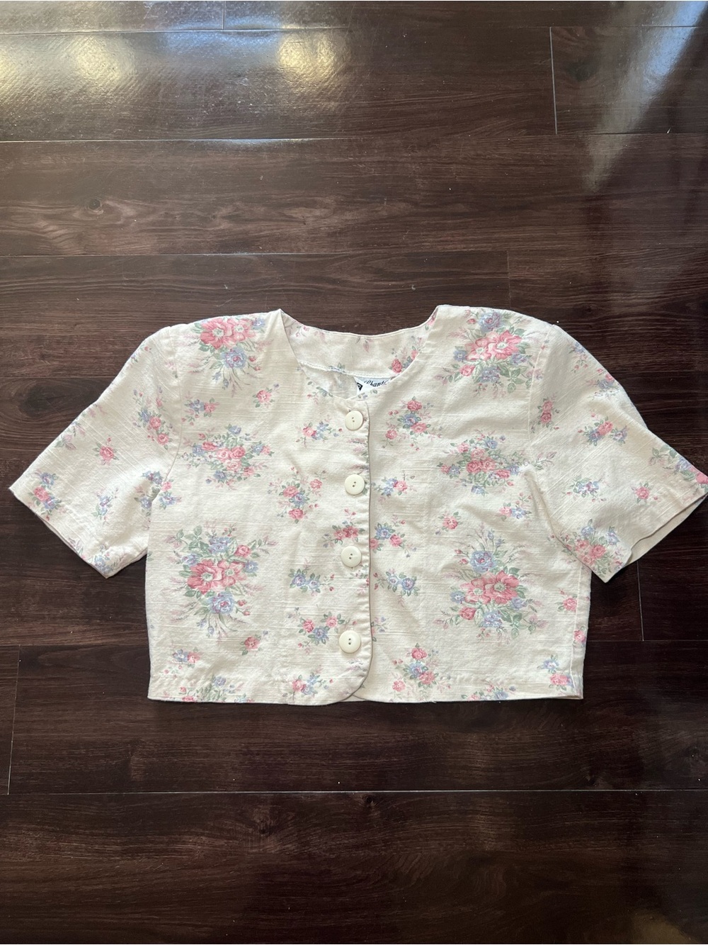 Vintage Enchanté Cropped Floral Jacket Size Large
